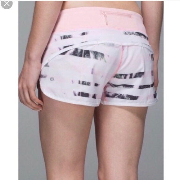 lululemon athletica Pants - Lululemon 3’ Pink Palm Stripped Speed Shorts 4